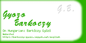 gyozo barkoczy business card