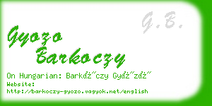 gyozo barkoczy business card